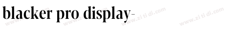 blacker pro display字体转换